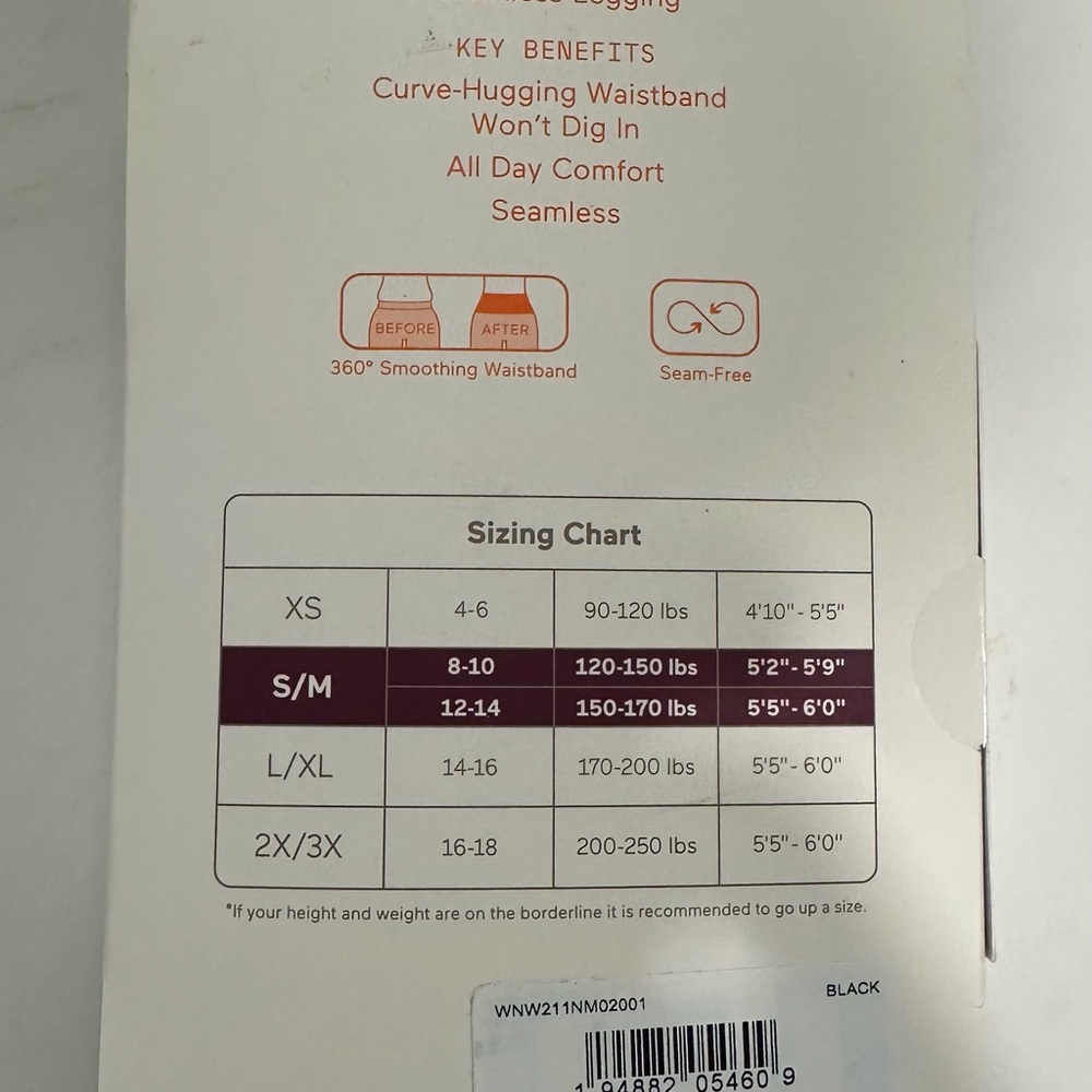 NWT Warner’s blissful benefits black seamless leggings size S/M - Picture 3 of 4